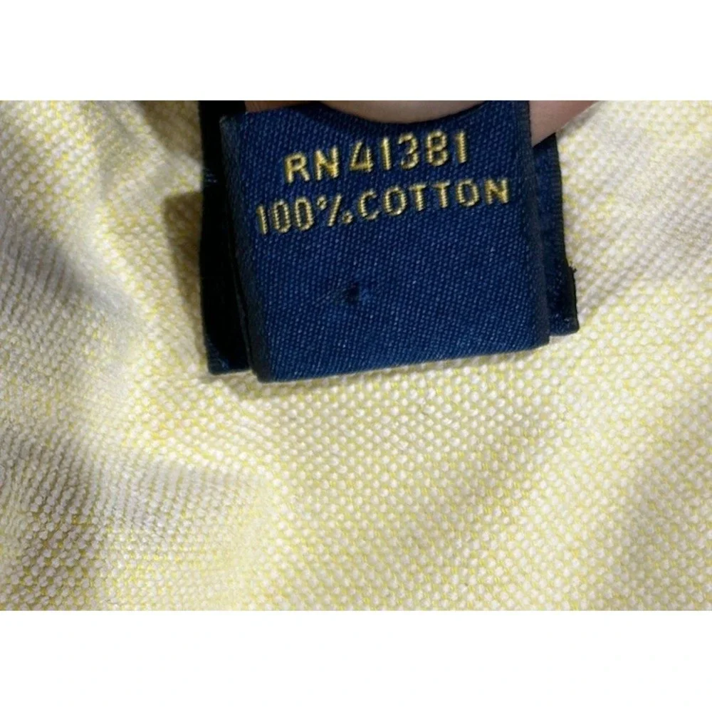 Polo Ralph Lauren Oxford Flesh Pony Shirt Mens L Yellow Long Sleeve Button Down